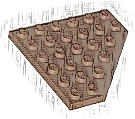 Wedge, Plate 6 x 6 Cut Corner