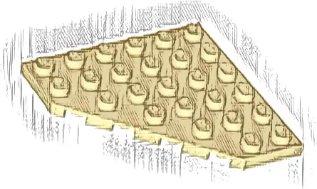 Wedge, Plate 6 x 6 Cut Corner