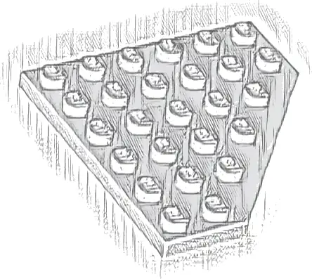 Wedge, Plate 6 x 6 Cut Corner