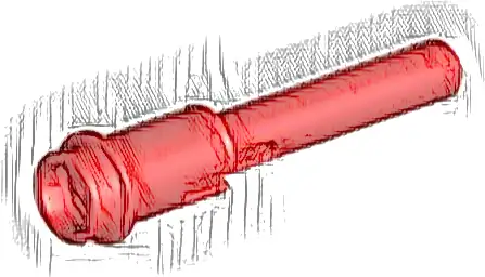 Technic, Pin 1/2 with 2L Bar Extension (Flick Missile)