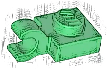 Plate, Modified 1 x 1 with Open O Clip (Horizontal Grip)