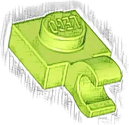 Plate, Modified 1 x 1 with Open O Clip (Horizontal Grip)