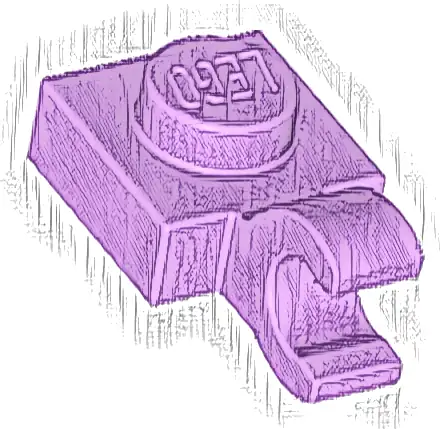 Plate, Modified 1 x 1 with Open O Clip (Horizontal Grip)