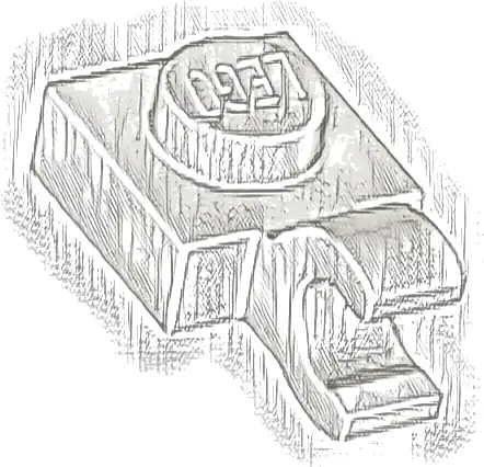 Plate, Modified 1 x 1 with Open O Clip (Horizontal Grip)