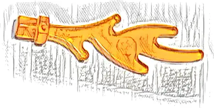 Wave Rounded Straight with Bar End (Castle Dragon Flame / Seaweed / Water)