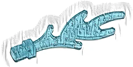 Wave Rounded Straight with Bar End (Castle Dragon Flame / Seaweed / Water)