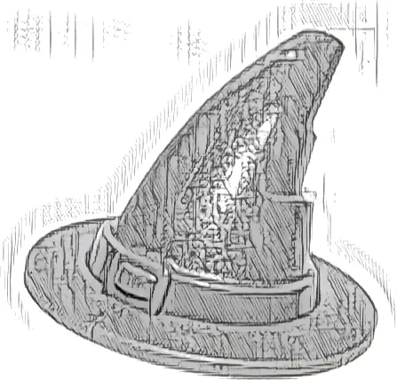 Minifigure, Headgear Hat, Wizard / Witch