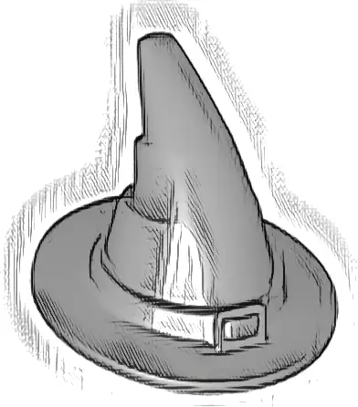 Minifigure, Headgear Hat, Wizard / Witch