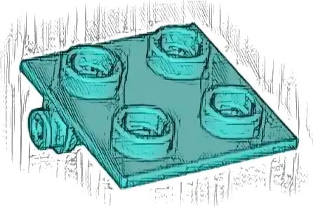 Hinge Brick 2 x 2 Top Plate