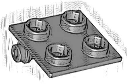 Hinge Brick 2 x 2 Top Plate