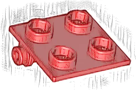 Hinge Brick 2 x 2 Top Plate