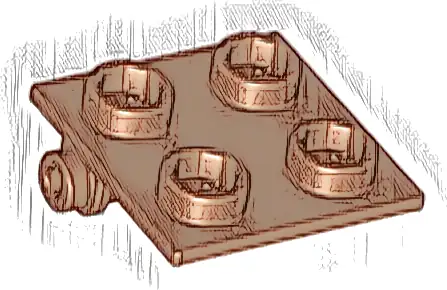 Hinge Brick 2 x 2 Top Plate