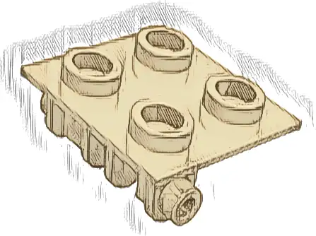 Hinge Brick 2 x 2 Top Plate