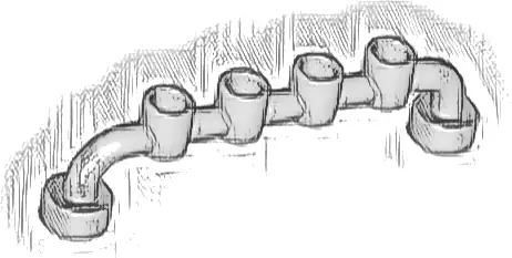 Bar 1 x 6 with Hollow Studs