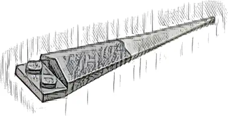 Plate, Modified 1 x 2 with Angular Extension with Molded Flexible Rubber Light Bluish Gray Tip Pattern