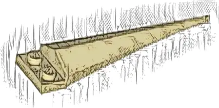 Plate, Modified 1 x 2 with Angular Extension with Molded Flexible Rubber Tan Tip Pattern