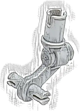 Technic Pin with Dual Wheels Holder