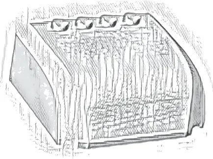 Windscreen 5 x 6 x 2 Curved Top Canopy with 4 Studs