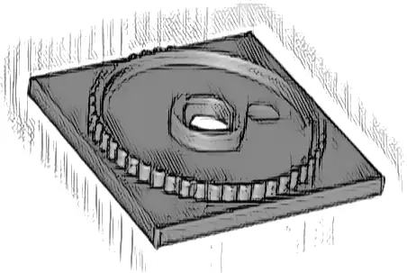 Turntable 4 x 4 Square Base, Locking