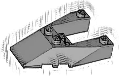 Wedge 6 x 4 Cutout with Stud Notches