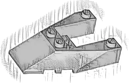 Wedge 6 x 4 Cutout with Stud Notches