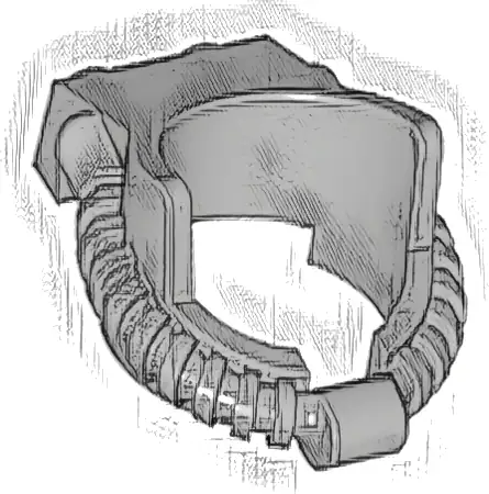 Minifigure Fire Helmet Breathing Hose