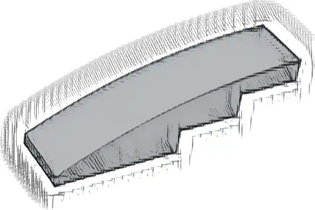 Slope, Curved 4 x 1