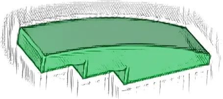 Slope, Curved 4 x 1