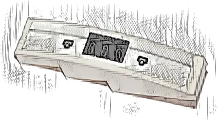 Slope, Curved 4 x 1 with Black Rectangles and Light Bluish Gray Line Pattern 2 (Sticker) - Set 76989