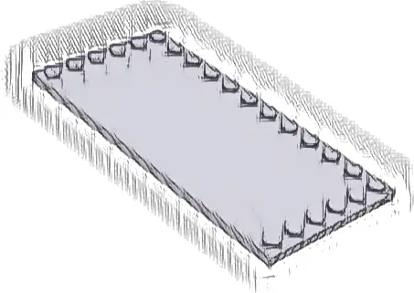 Tile, Modified 6 x 12 with Studs on Edges