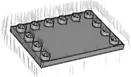 Tile, Modified 4 x 6 with Studs on Edges