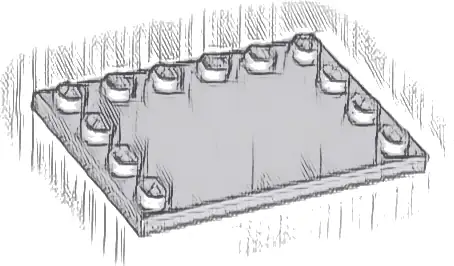 Tile, Modified 4 x 6 with Studs on Edges