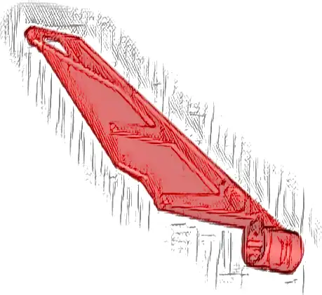 Bionicle Wing Small / Tail with Axle Hole