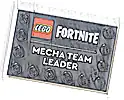 Część LEGO® 6180pb206 Płytka, modyfikowana 4 x 6 z wypustkami na krawędziach z logo LEGO Fortnite i napisem 'MECHA TEAM LEADER', wzór