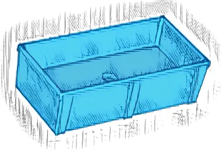 Duplo Animal Accessory Feeding Trough 2 x 4 x 1 with Straight Sides