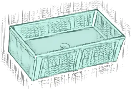Duplo Animal Accessory Feeding Trough 2 x 4 x 1 with Straight Sides