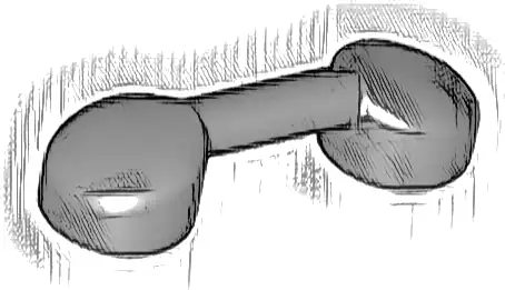 Bar 1 x 3 with 2 Stud Receptacles (Radio Handle / Telephone Handset)