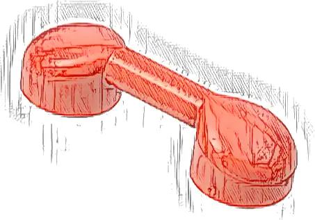 Bar 1 x 3 with 2 Stud Receptacles (Radio Handle / Telephone Handset)