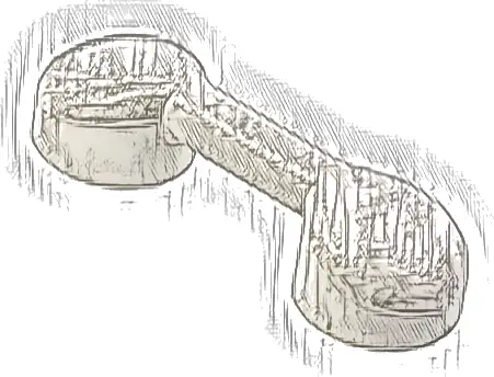 Bar 1 x 3 with 2 Stud Receptacles (Radio Handle / Telephone Handset)