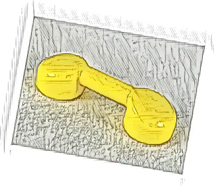 Bar 1 x 3 with 2 Stud Receptacles (Radio Handle / Telephone Handset)