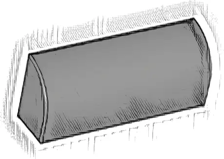 Slope, Curved 1 x 4 x 1 1/3