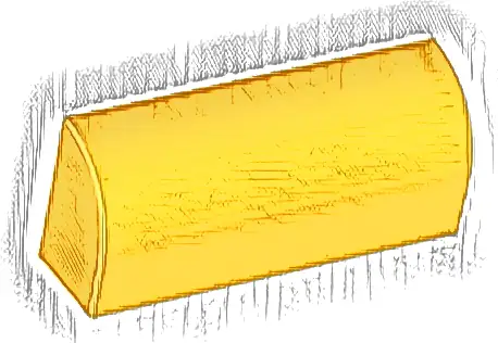 Slope, Curved 1 x 4 x 1 1/3