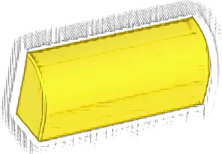 Slope, Curved 1 x 4 x 1 1/3