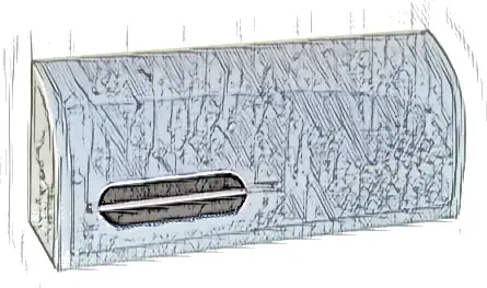 Slope, Curved 1 x 4 x 1 1/3 with Black Air Vent with Silver Line Pattern Model Left Side (Sticker) - Set 76911