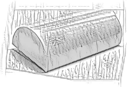 Slope, Curved 2 x 4 Double with Groove