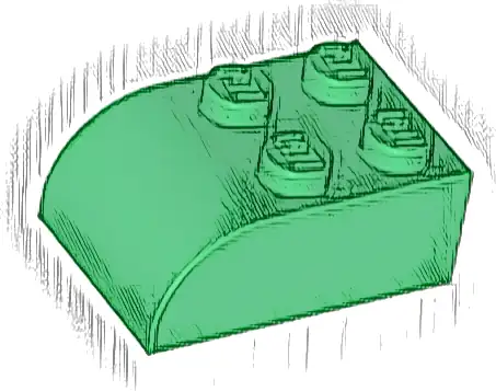 Slope, Curved 3 x 2 with 4 Studs