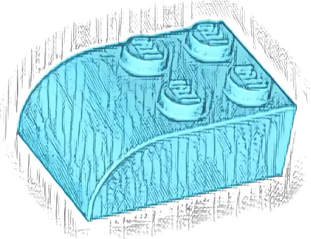Slope, Curved 3 x 2 with 4 Studs