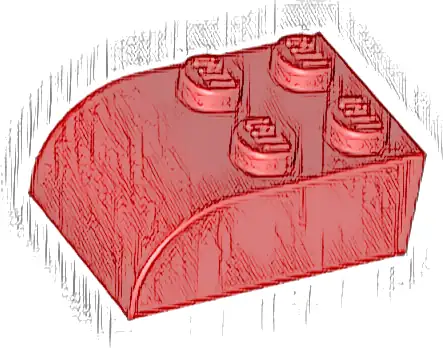Slope, Curved 3 x 2 with 4 Studs