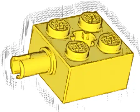 Brick, Modified 2 x 2 with Pin and Axle Hole