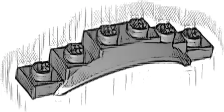 Vehicle, Mudguard 1 1/2 x 6 x 1 with Arch